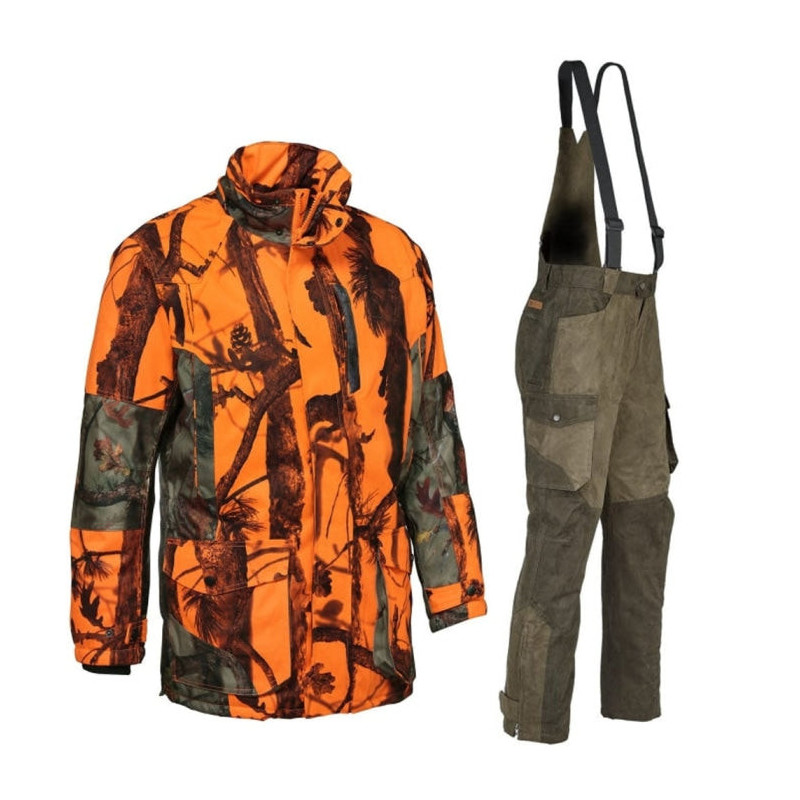Pack Poste Grand Nord Percussion - Veste de chasse Camo Blaze Salopette