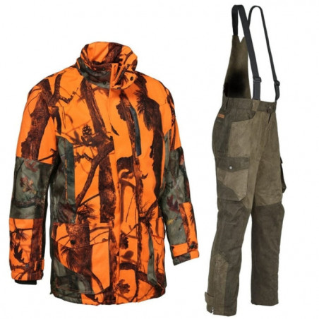 Pack Poste Grand Nord Percussion - Veste de chasse Camo Blaze Salopette