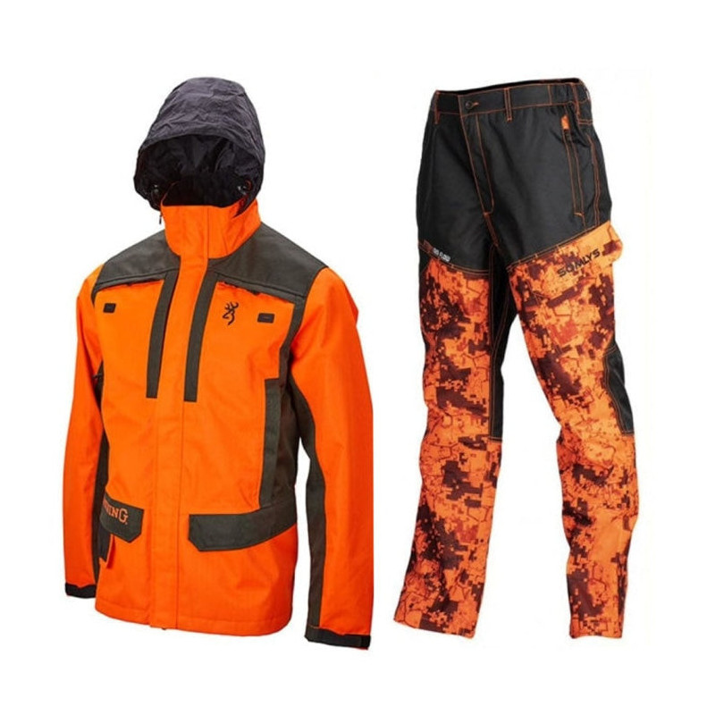 Pack Tracker Pro Air - Veste de traque Browning Orange Pantalon Somlys Spirit digital