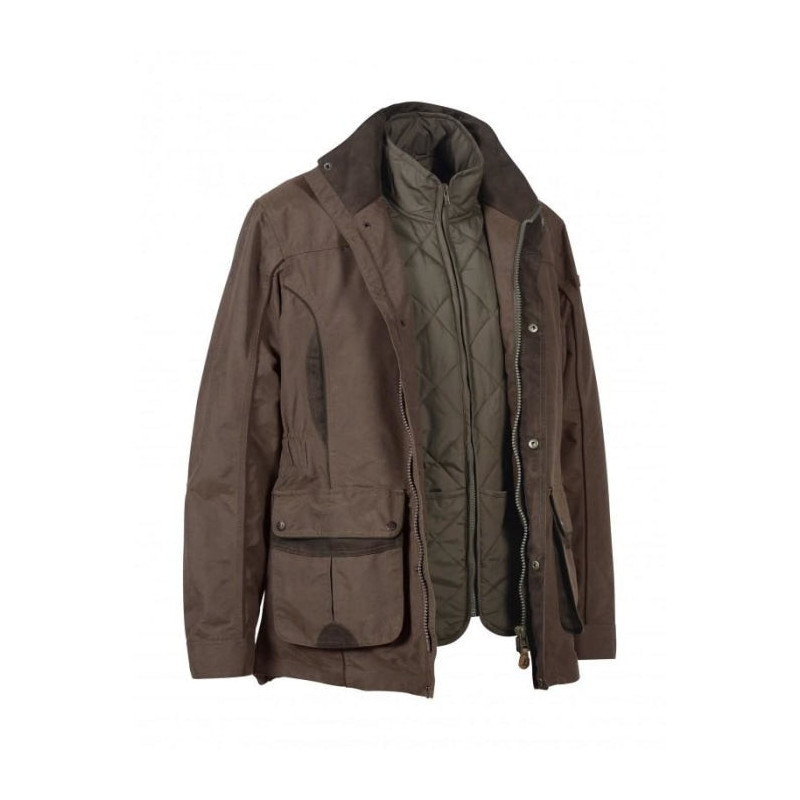 Veste de chasse Percussion Normandie 3 en 1 Marron