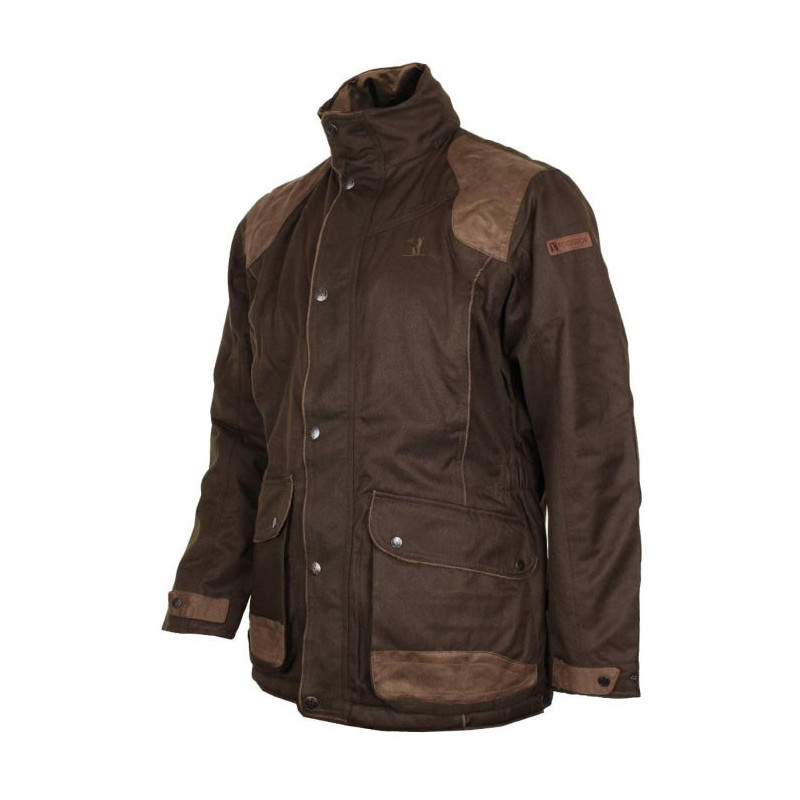 Veste de chasse Percussion Sologne Skintane Optimum Marron