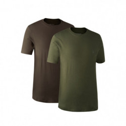 Lot de 2 T-shirts col rond...