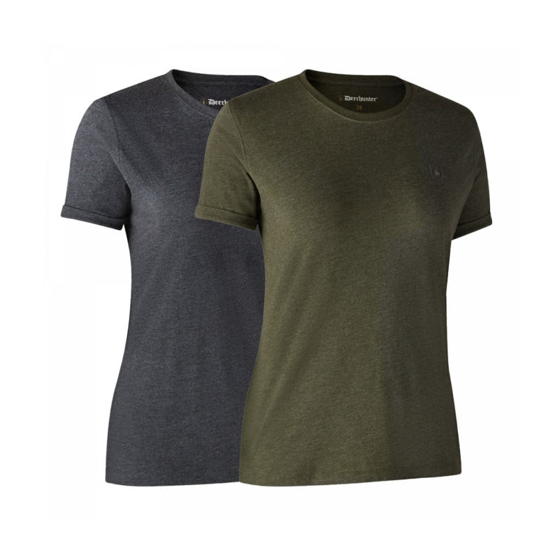 Lot de 2 T-shirts pour Femmes DeerHunter Basiques
