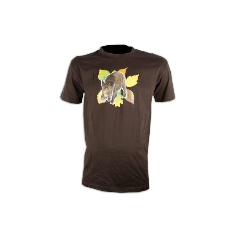 T-shirt Somlys Sanglier marron