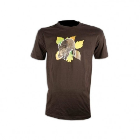 T-shirt Somlys Sanglier marron