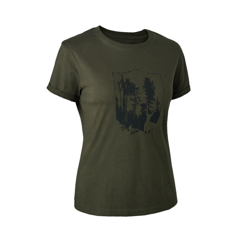 Tshirt léger DeerHunter Lady shield Bark Green