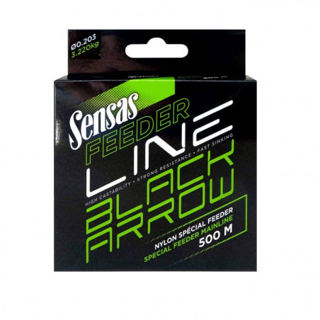 Nylon Feeder Sensas Black Arrow 500M