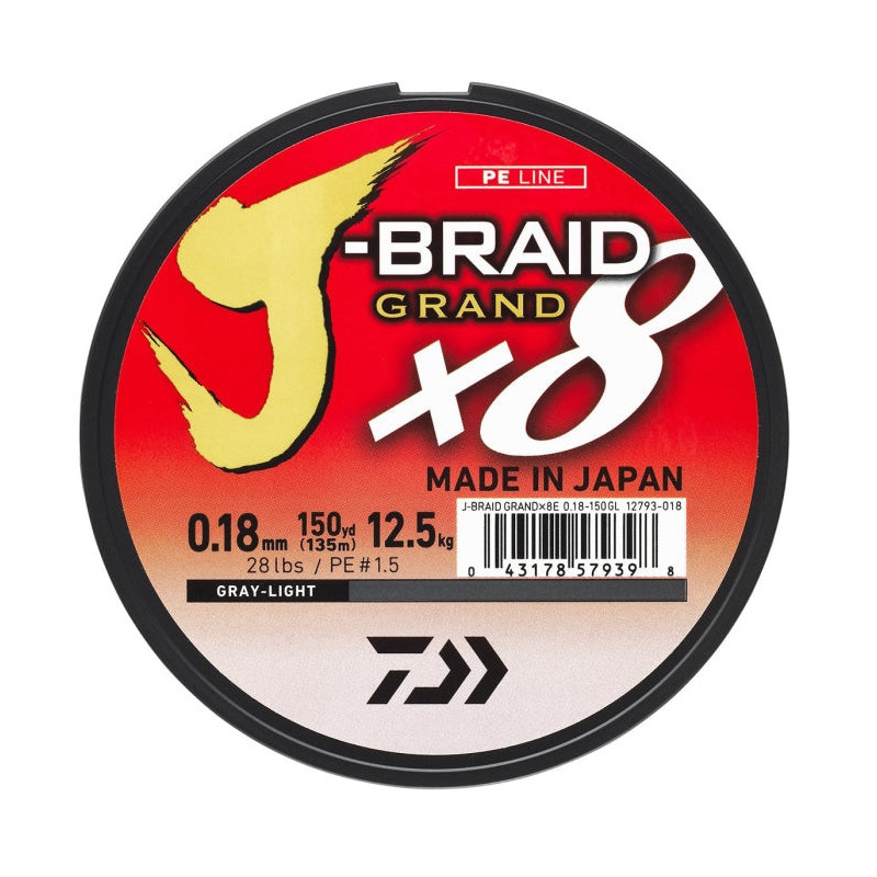 Tresse Daiwa J-Braid Grand X8 - Chartreuse - 135 m