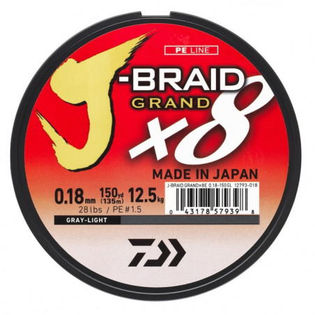 Tresse Daiwa J-Braid Grand X8 - Chartreuse - 135 m
