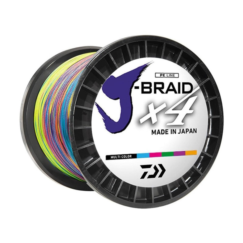 Tresse Daiwa J-Braid X4 Multicolore - 1500 m