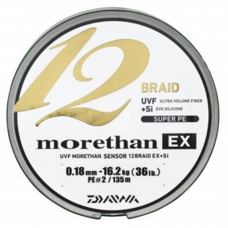 Tresse Daiwa Morethan 12 Braid Ex - 135 m