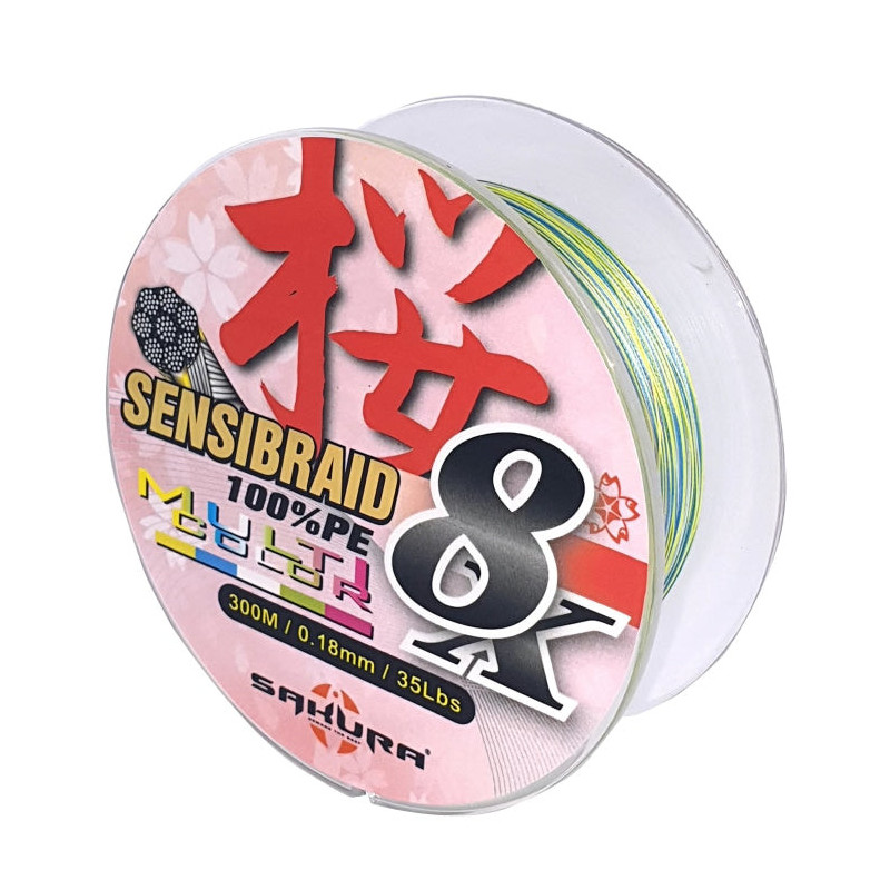 Tresse Sakura Sensibraid 8 Multicolor - 300 m