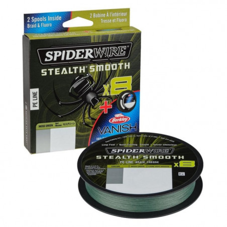 Tresse SpiderWire 8 Braid & Fluorocarbon Duo Spool System - 150 m
