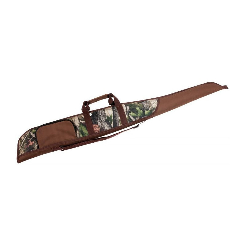 Etui Fusil Chandon Januel Marron Et Camo Sous-Bois Avec Poche
