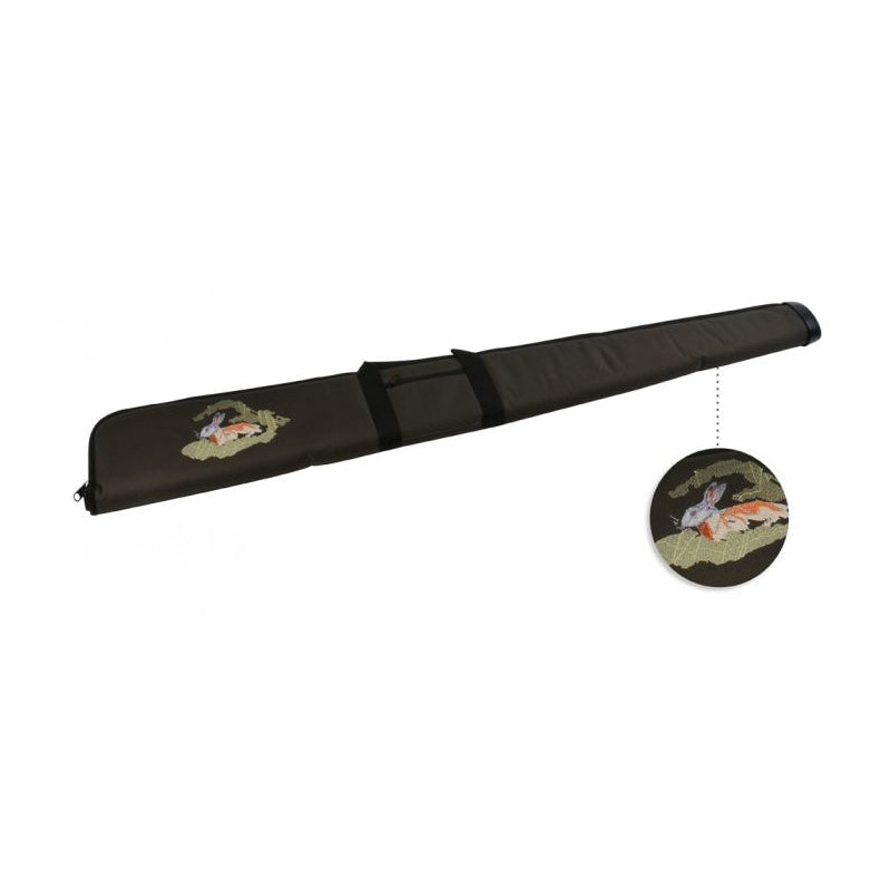 Etui Fusil Januel Avec Poche Broderie Lièvre - Vert