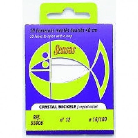 Hameçon Crystal Sensas Nickelé 40cm 20/8
