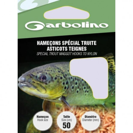 Hameçon Garbolino Montés truite asticots teignes