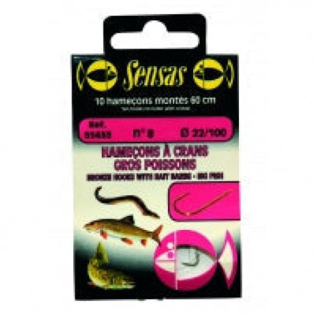 Hameçons à crans Sensas Gros Poissons 10/20