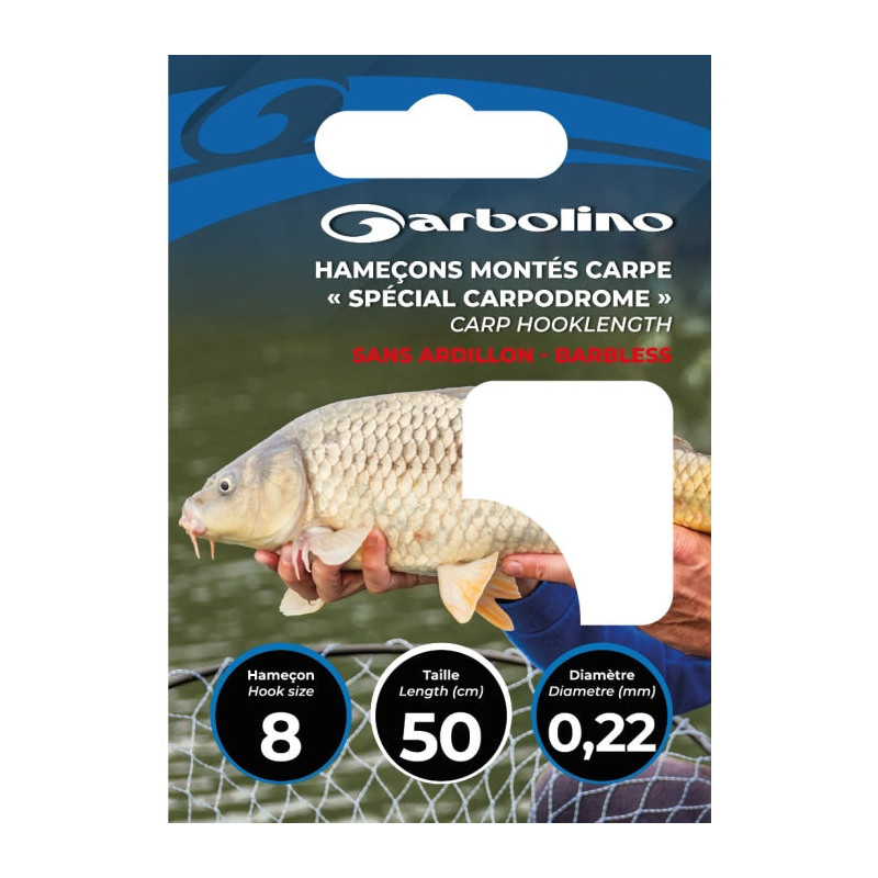 Hameçons Garbolino Spécial Carpodrome - Sans ardillon