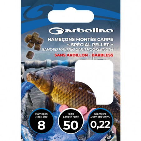 Hameçons Garbolino Spécial Pellet Carpe - Sans ardillon