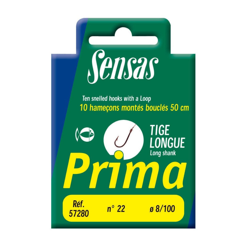 Hameçons Montés Sensas Prima Tige Long