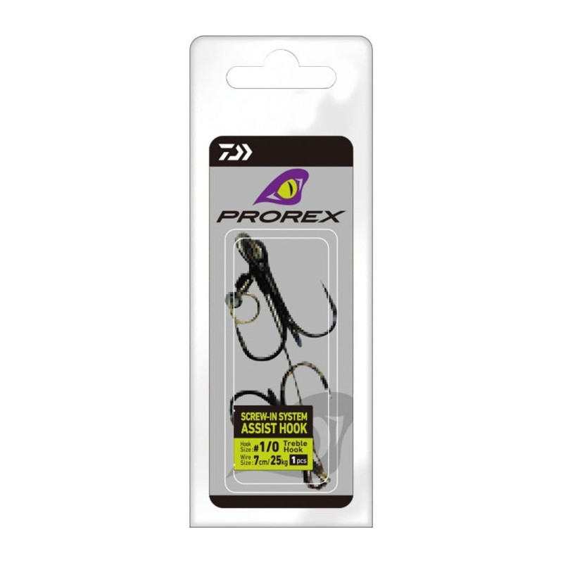Montage leurre souple Daiwa Prorex Screw-in System Assist Hook