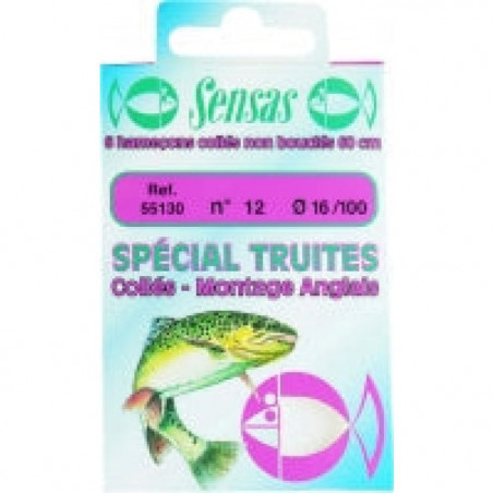 Pochette 6 Hameçons Sensas Colles Spécial Truite