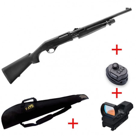 Pack Fusil à pompe Stoeger P3000R Synthétique - Cal. 12/76