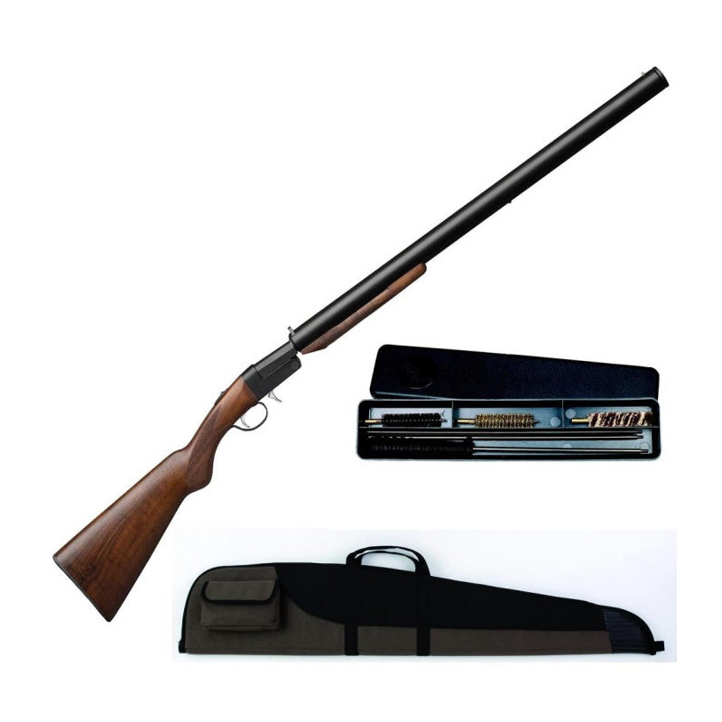 Pack Fusil pliant mono-canon Yildiz avec silencieux Fourreau noir/marron Set Nettoyage - Cal. 410/76