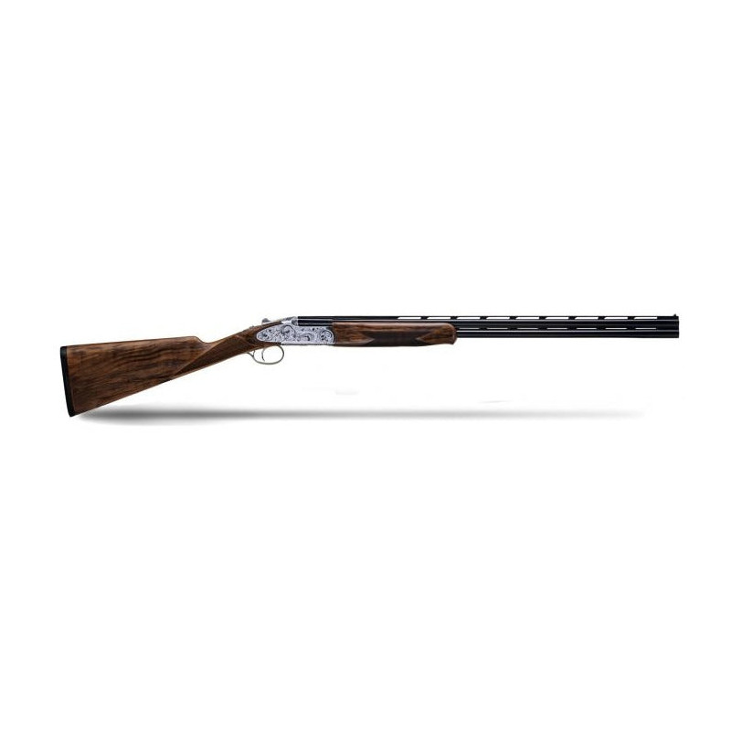 Fusil Huglu Superposé 103 Contreplatine Gravée Crosse Anglaise Grade 3 / Canon 71 cm