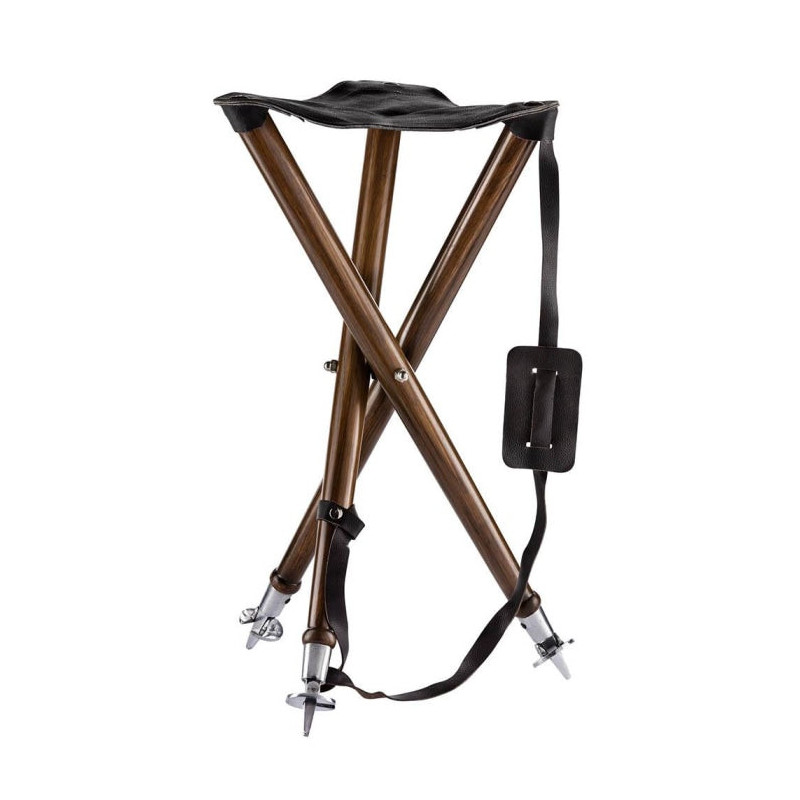 Siège trépied Country Sellerie - Pliant Bois Pieds Alu