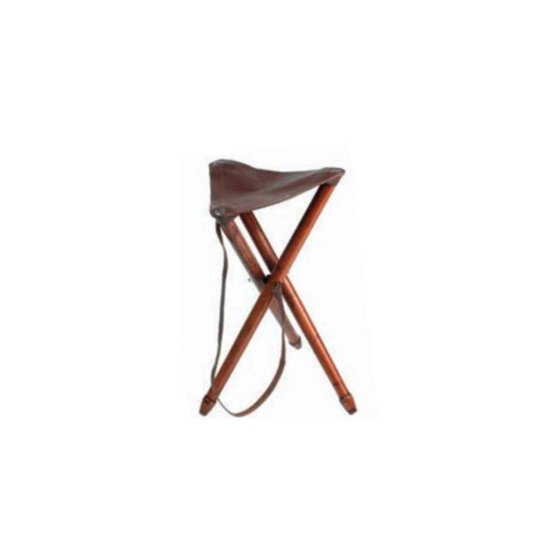 Trepied bois / cuir Tunet 90 cm
