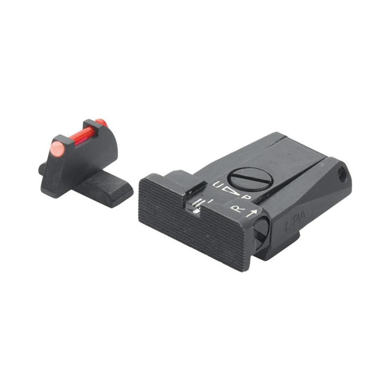 Hausse Réglable et Guidon LPA pour Beretta 8000 Cougar, 92A1, 98A1 - Fibre Optique