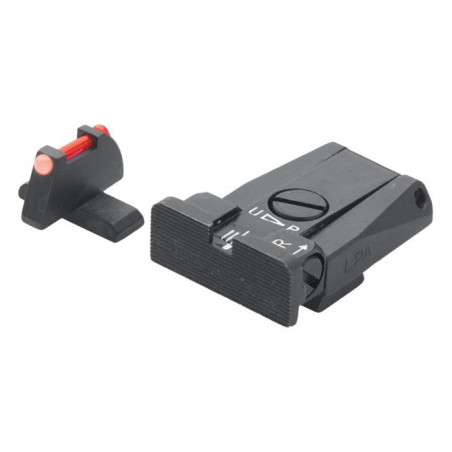 Hausse Réglable et Guidon LPA pour Beretta 8000 Cougar, 92A1, 98A1 - Fibre Optique