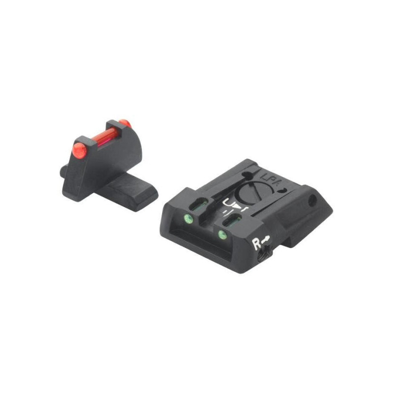 Hausse Réglable et Guidon LPA pour H&K P30 - Insert Fibre Optique