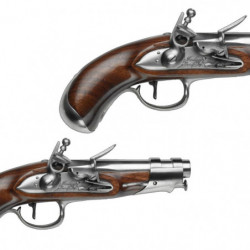 Pistolet à poudre noire Davide Pedersoli AN IX gendarmerie à silex - Cal. 15.2 mm pn