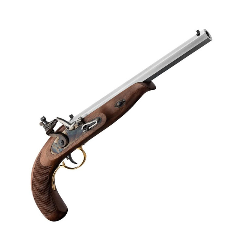 Pistolet à poudre noire Davide Pedersoli Continental target à silex