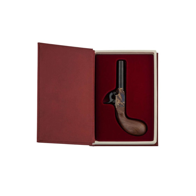 Pistolet à poudre noire Davide Pedersoli Derringer Liegi en coffret livre - Cal. 44 pn