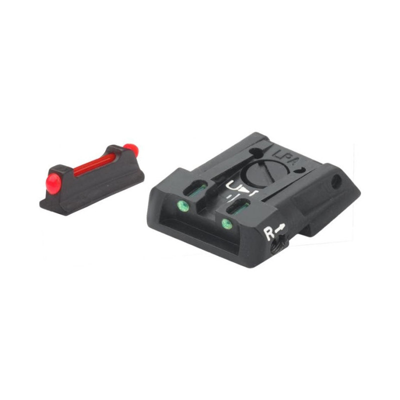 Hausse Réglable et Guidon LPA pour Walther PPQ G5 Match - Fibre Optique