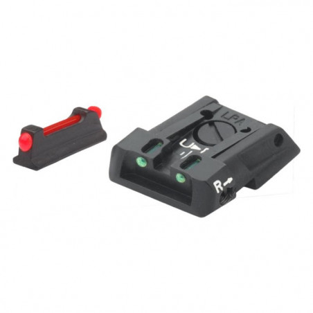 Hausse Réglable et Guidon LPA pour Walther PPQ G5 Match - Fibre Optique