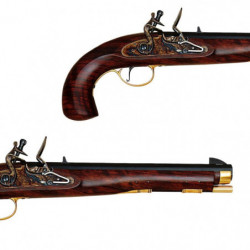 Pistolet à poudre noire Davide Pedersoli Kentucky à silex - Cal. 45 pn