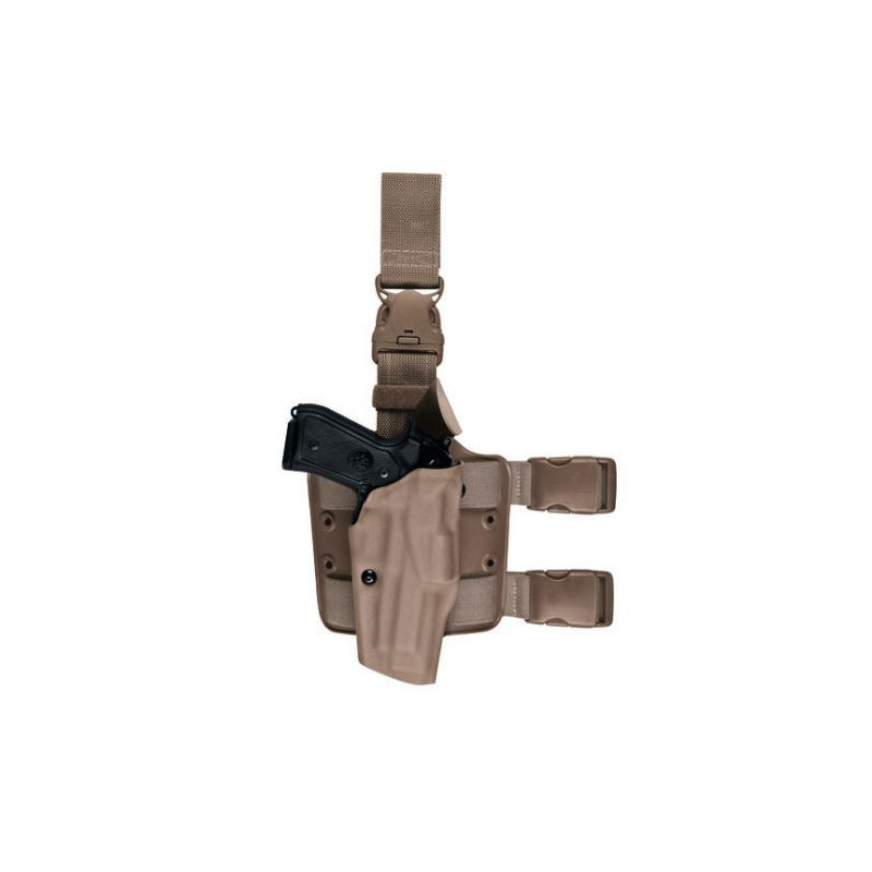 Etui Safariland ALS Mod 6385 OMV HK USP9 - D Ring Velcro Coyote Droitier Kit QLS