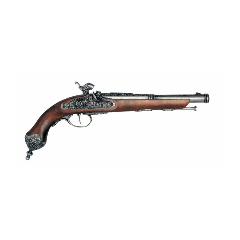 Réplique décorative Denix D'une paire de pistolets de duel Italien à poudre noire