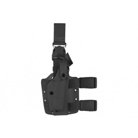 Etui Tactique Safariland Mod 6005 SLS Taser X2 STX TAC - Simple Sangle / Noir