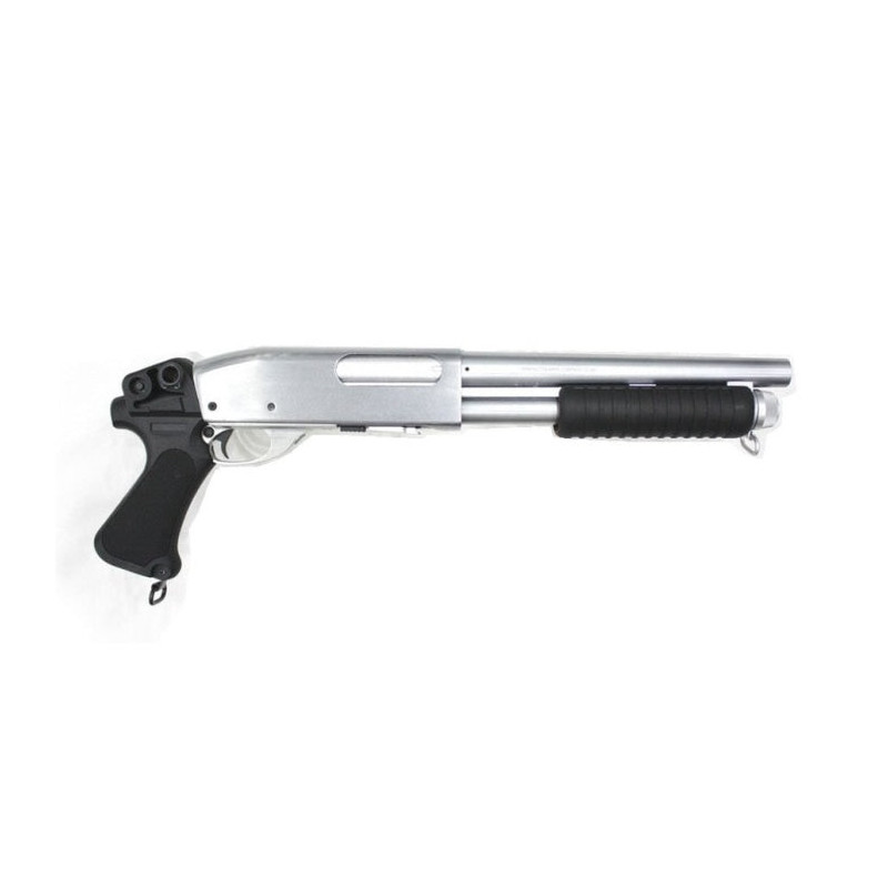 Fusil à Pompe 6mm S&T ST870 Short Ressort Silver