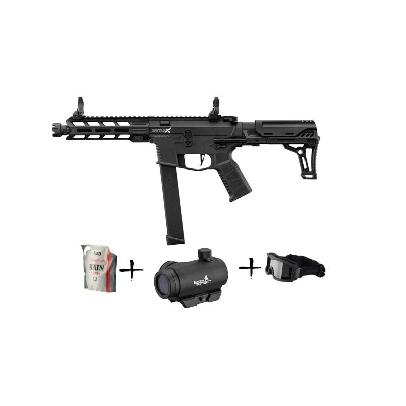 Pack Noël Réplique AEG Battle X Point rouge Masque - 1 J