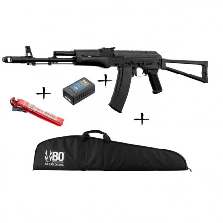Pack Noël Réplique Double Bell AEG AK74 Batterie LIPO Chargeur Housse - 1 J