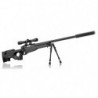 Pack sniper type AW308 lunette 4 x 32 bipied silencieux