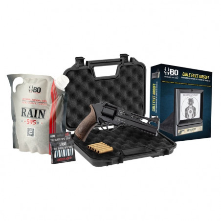 Pack airsoft Réplique Chiappa CO² Rhino 60DS accessoires - Cal. 6 mm