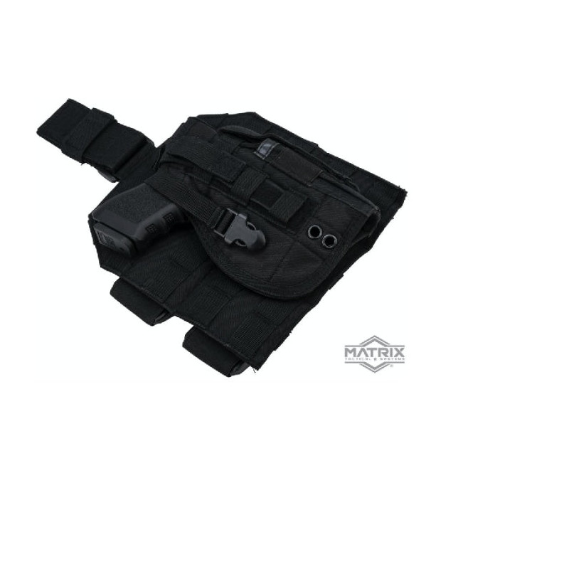 Holster souple Matrix Tactical Dropleg MOLLE Panel w/ Universal MOLLE Holster